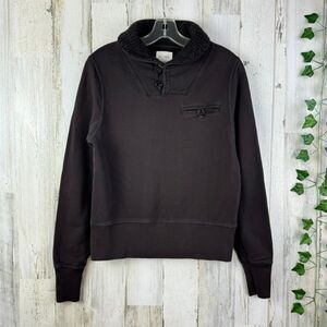 Billy Reid Men's Size small Shiloh Shawl Collar Sweatshirt Brown